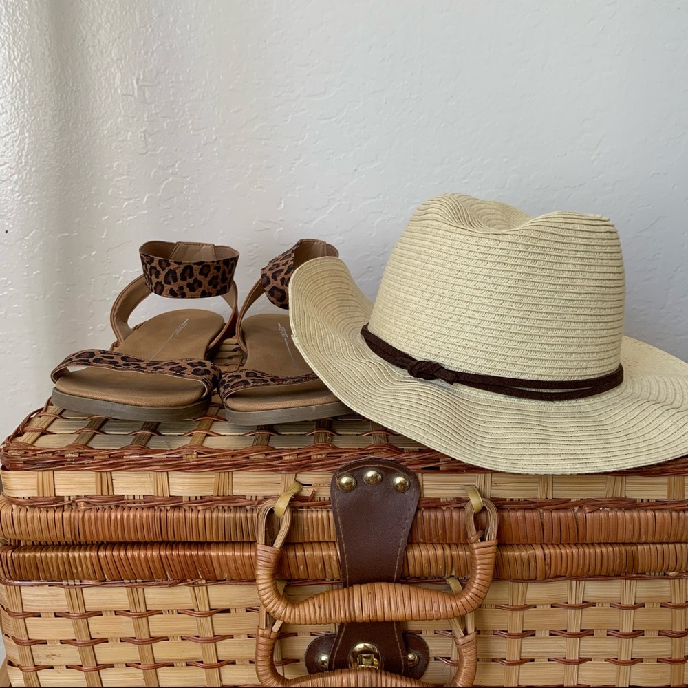 Straw Floppy Hat - Size OS